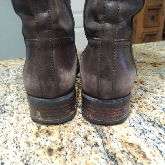 Coach Easton Classic Equestrian Tall Riding Boots Chestnut Brown Leather Size 6B - Picture 10 of 13